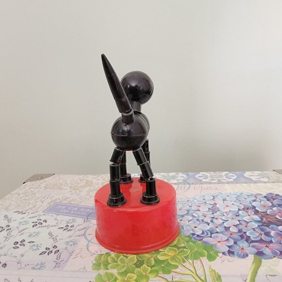 Vintage Push Button Underneath Base Toy Puppet - Cat - Picture 4 of 7